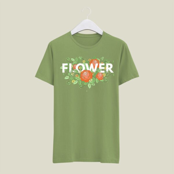 Flower print round neck t-shirt - Image 5