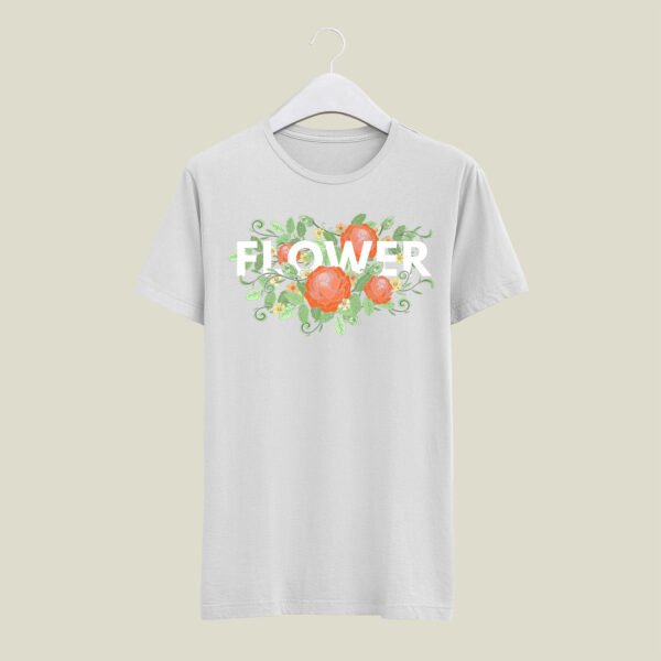 Flower print round neck t-shirt - Image 8