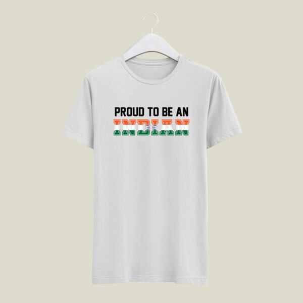 Proud to be indian print round neck t-shirt - Image 8