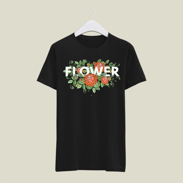 Flower print round neck t-shirt - Image 7
