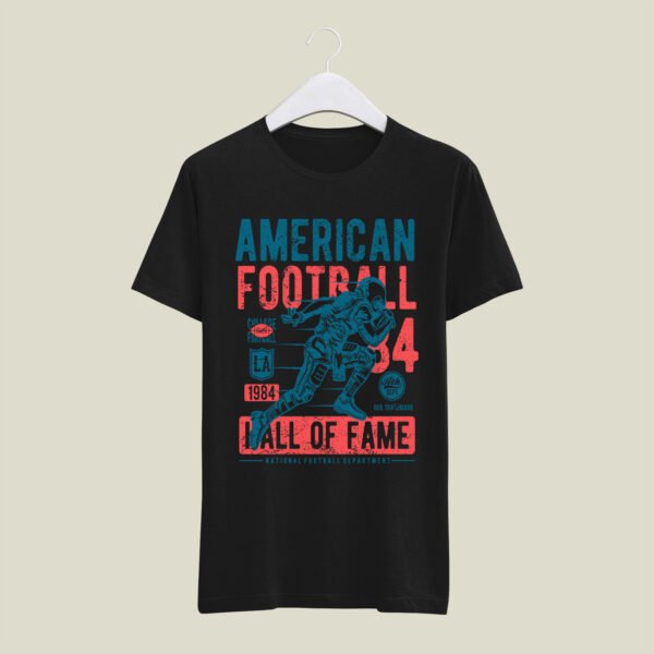 Round neck american football print t-shirt - Image 3