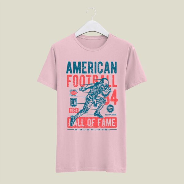 Round neck american football print t-shirt - Image 2