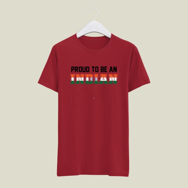 Proud to be indian print round neck t-shirt - Image 4