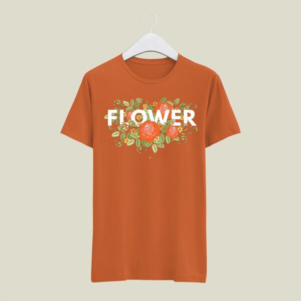 Flower print round neck t-shirt - Image 2