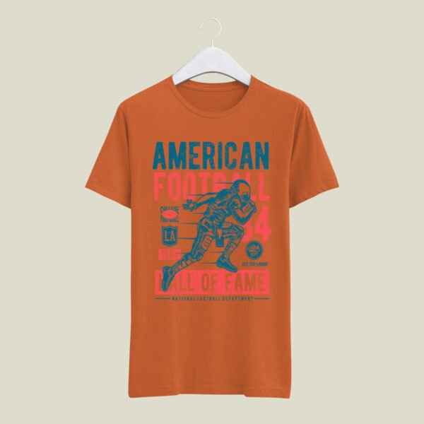 Round neck american football print t-shirt - Image 8