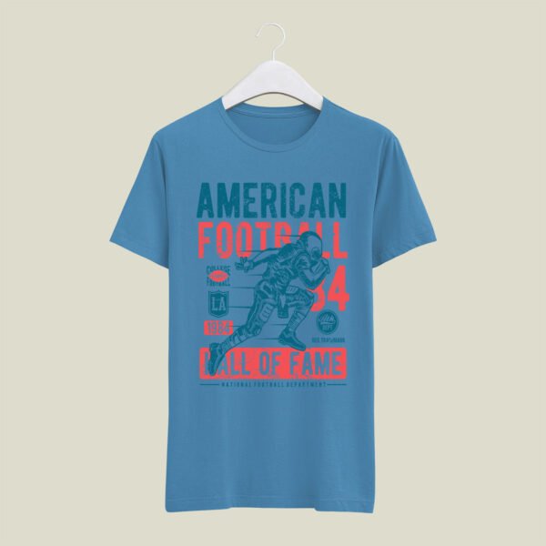 Round neck american football print t-shirt - Image 6