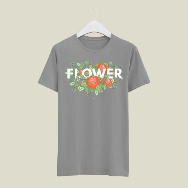 Flower print round neck t-shirt - Image 10