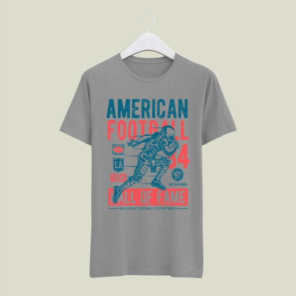 Round neck american football print t-shirt - Image 5