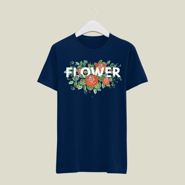 Flower print round neck t-shirt - Image 9