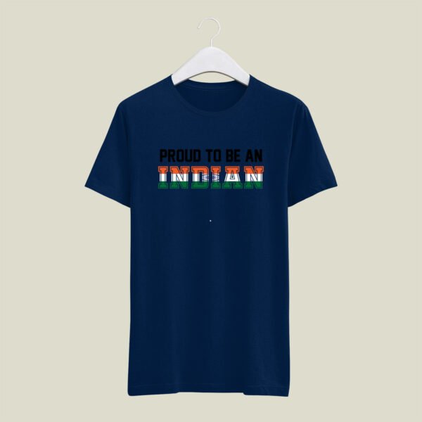 Proud to be indian print round neck t-shirt - Image 9