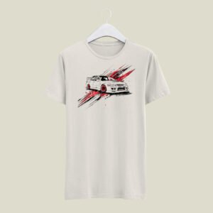 Car print casual cotton T-Shirt
