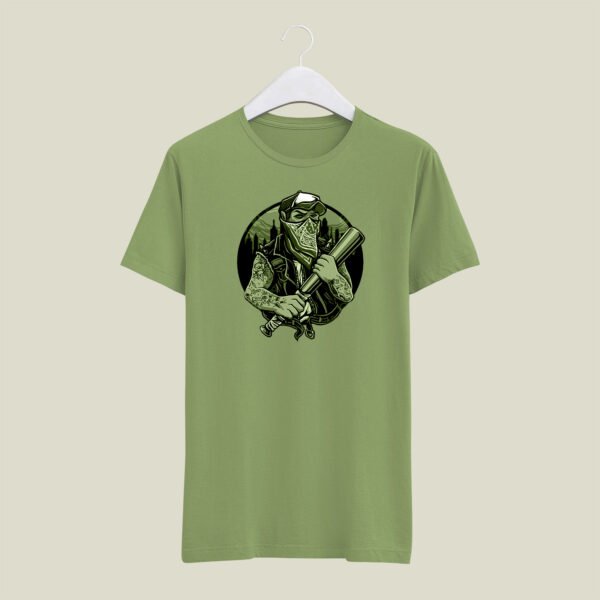 Gangster print casual cotton T-SHIRT - Image 12