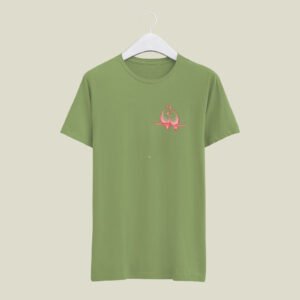 Bird print casual cotton t-shirt