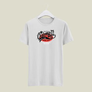 Custom 75 print casual cotton T-SHIRT