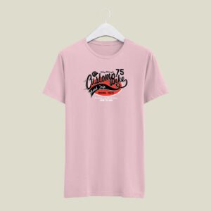 Custom 75 print casual cotton T-SHIRT