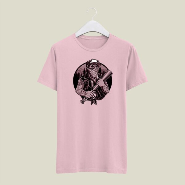 Gangster print casual cotton T-SHIRT - Image 2