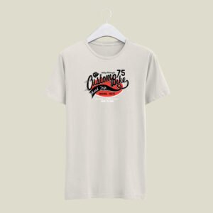 Custom 75 print casual cotton T-SHIRT