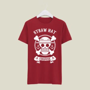 Straw hat casual cotton printed T-Shirt