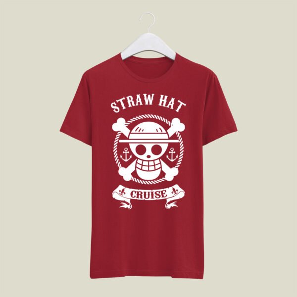 Straw hat casual cotton printed T-Shirt - Image 8