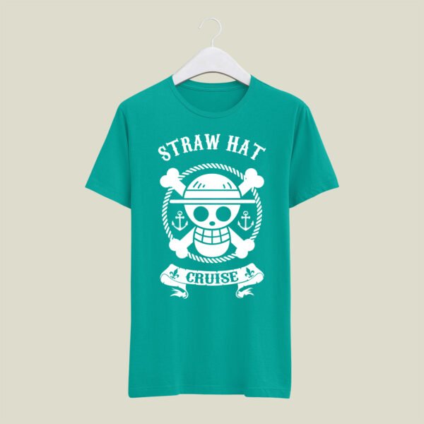 Straw hat casual cotton printed T-Shirt - Image 7