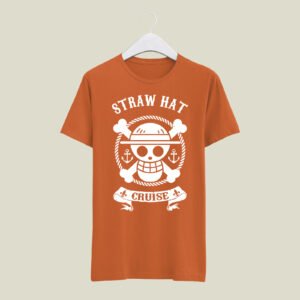 Straw hat casual cotton printed T-Shirt