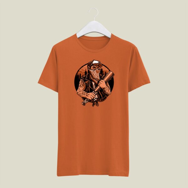 Gangster print casual cotton T-SHIRT - Image 8