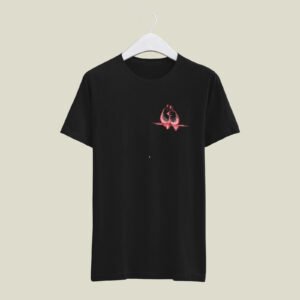 Bird print casual cotton t-shirt