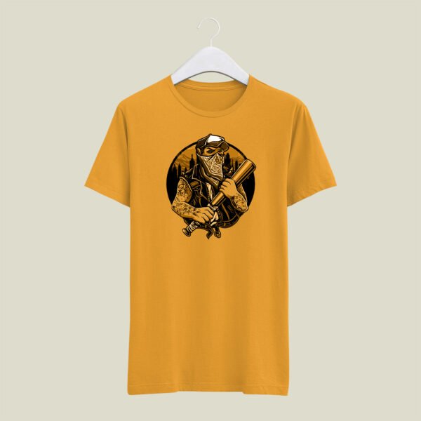Gangster print casual cotton T-SHIRT - Image 7