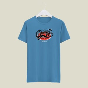 Custom 75 print casual cotton T-SHIRT