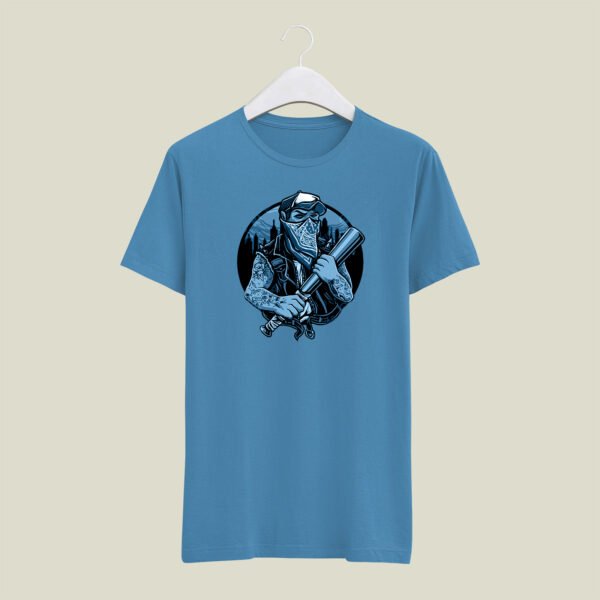 Gangster print casual cotton T-SHIRT