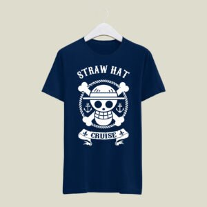 Straw hat casual cotton printed T-Shirt
