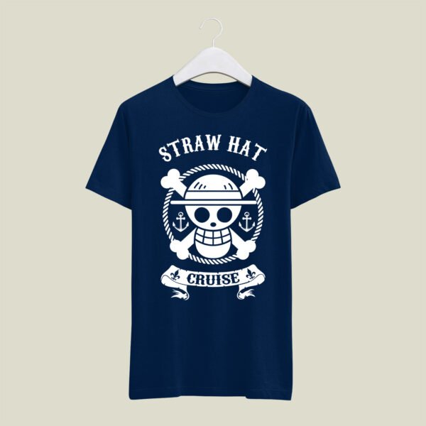 Straw hat casual cotton printed T-Shirt - Image 4
