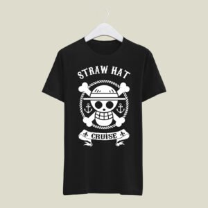 Straw hat casual cotton printed T-Shirt
