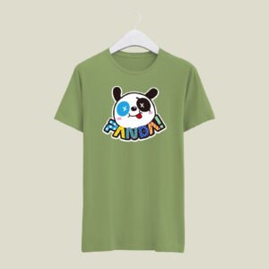 Panda print casual cotton T-SHIRT