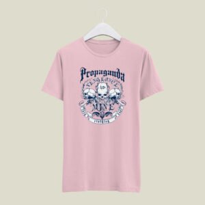 Propoganda print casual cotton T-Shirt