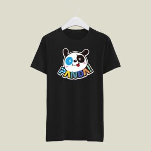 Panda print casual cotton T-SHIRT