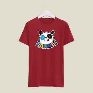 Panda print casual cotton T-SHIRT