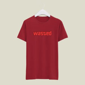 Wasted print casual cotton T-SHIRT