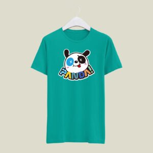 Panda print casual cotton T-SHIRT