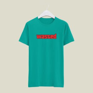 Wasted print casual cotton T-SHIRT