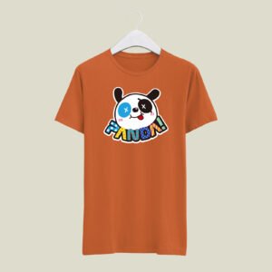 Panda print casual cotton T-SHIRT