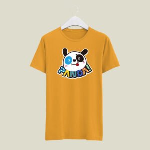 Panda print casual cotton T-SHIRT