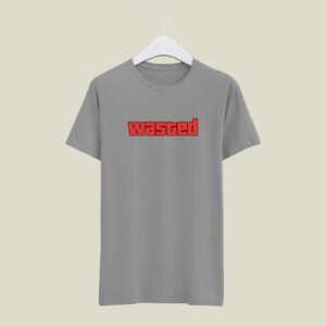 Wasted print casual cotton T-SHIRT