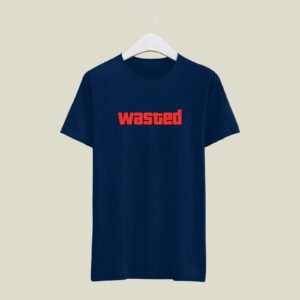Wasted print casual cotton T-SHIRT