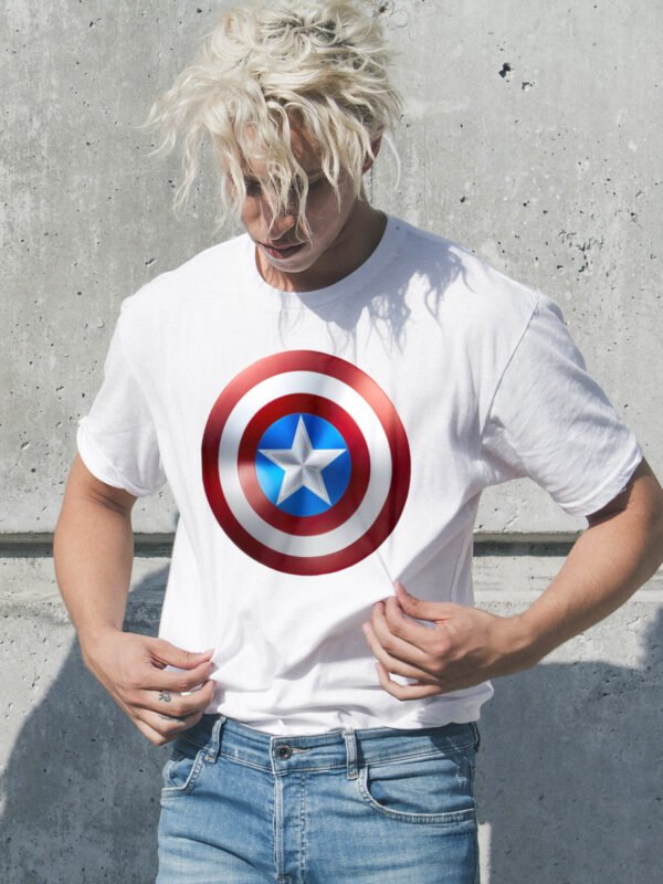 Captain america print casual cotton wear - Image 2